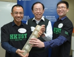 沈平教授(中)及其研究团队成员马冠聪博士(左)及傅财星先生(右) - 香港科技大学